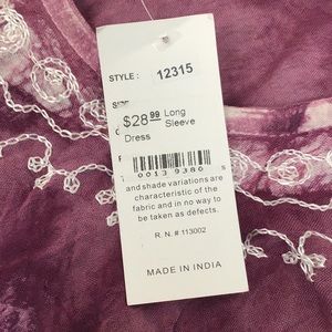 India boutique, long sleeve dress, plum in color. Compare to new at $30.